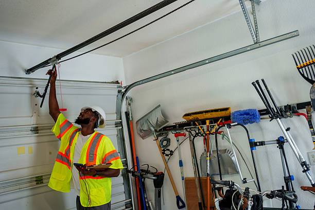 Professional Garage Door Panel Replacement technician working in Hillsborough, CA